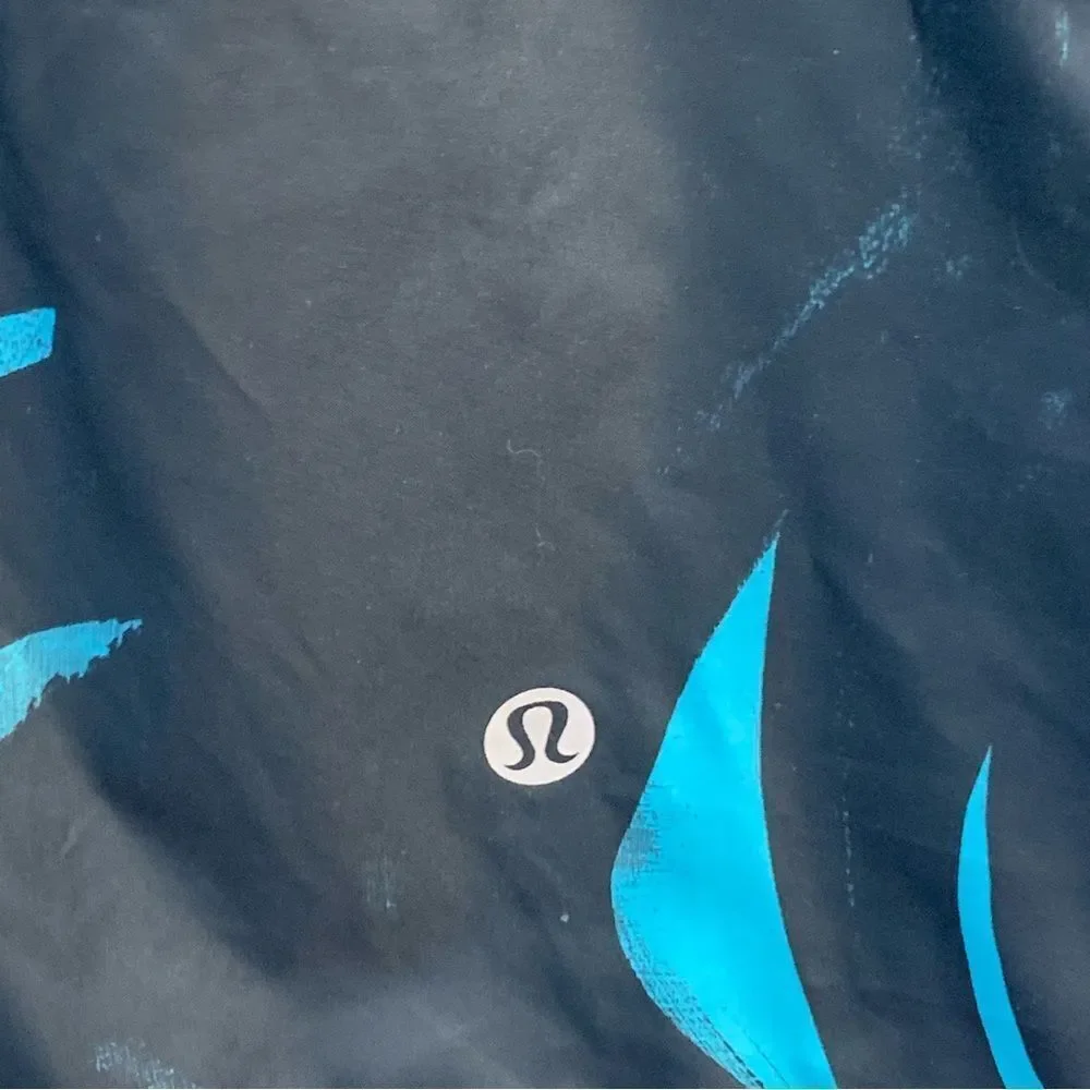 Lululemon Pack-It Vest Back Spin Stroke Peacock Blue Black Size 12